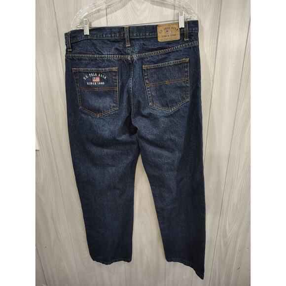 U.S. Polo Assn. Men's Blue Dark Wash Pockets Denim Straight Leg Jeans Size 36x32 - Picture 3 of 8